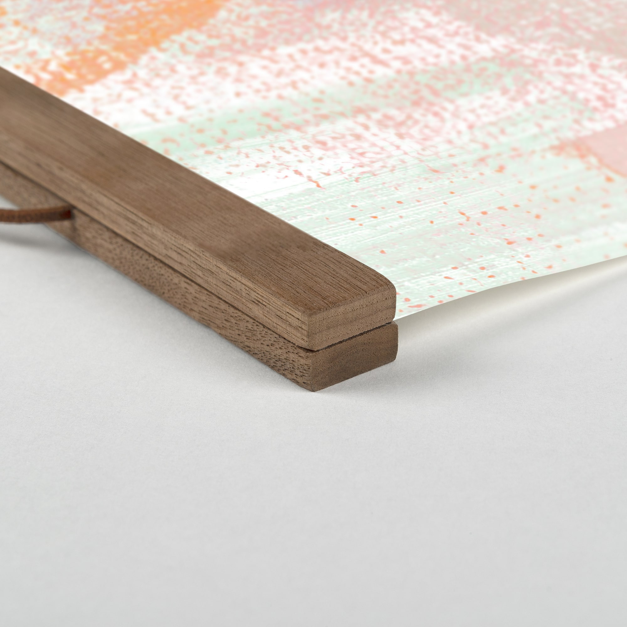 Funky Blush Misc. 16" x 20" Teak Hanging Canvas